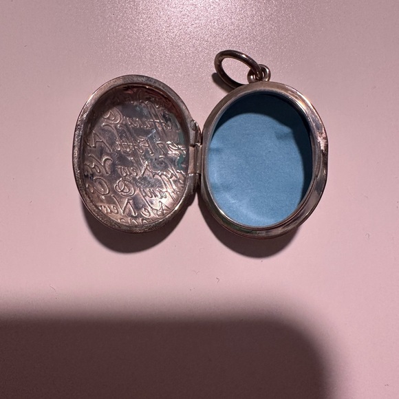 Tiffany & Co Notes Script Oval Locket - Picture 3 of 4